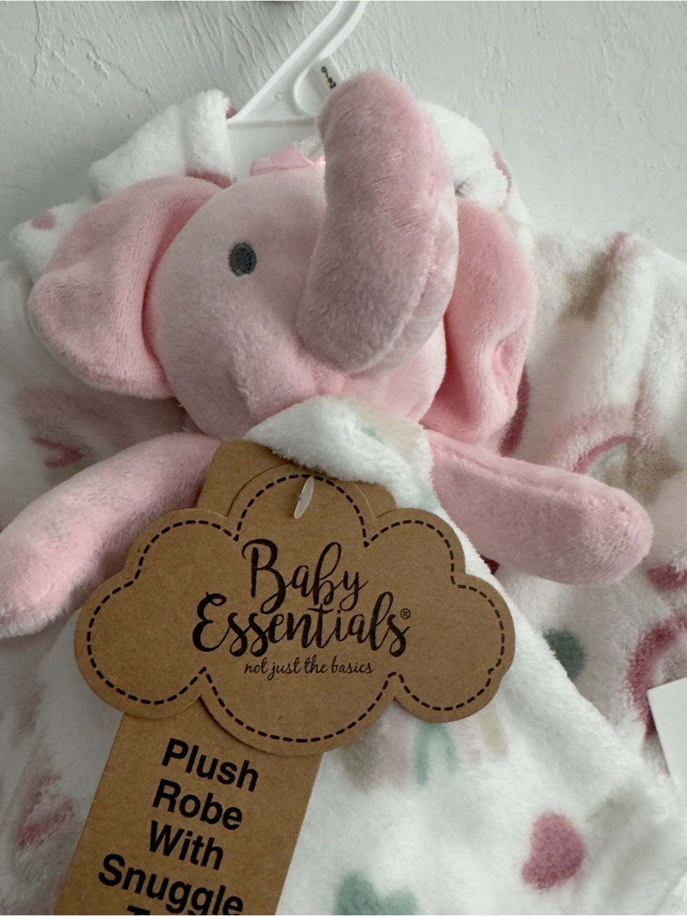Baby Essentials NWT Plush Robe & Toy Lovey 0-9 Mos - Picture 2 of 6